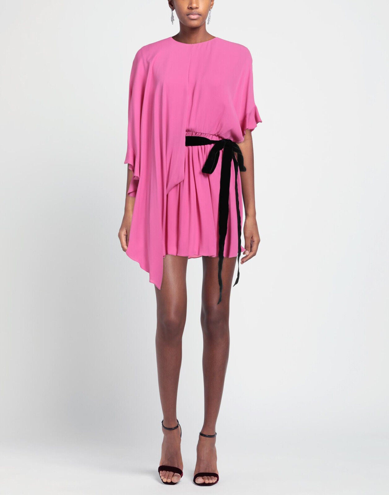 Valentino Pink Dress with Black Belt My Store