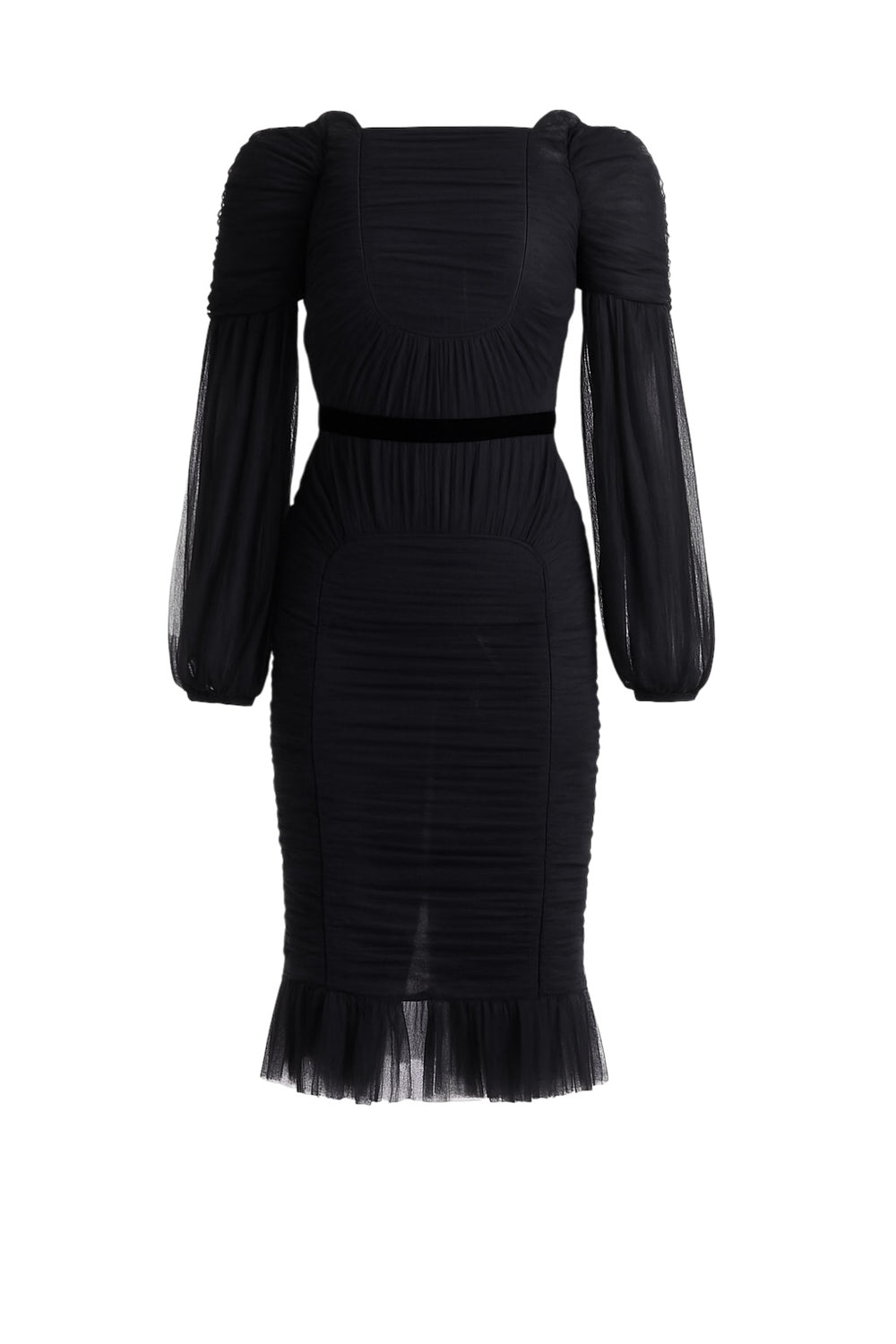 tom ford ruched midi dress