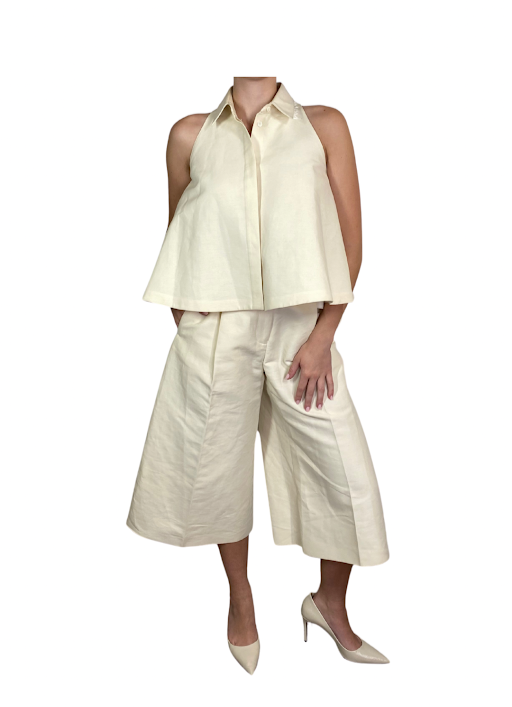 Marni Cream Capri Pants & Vest Top Set
