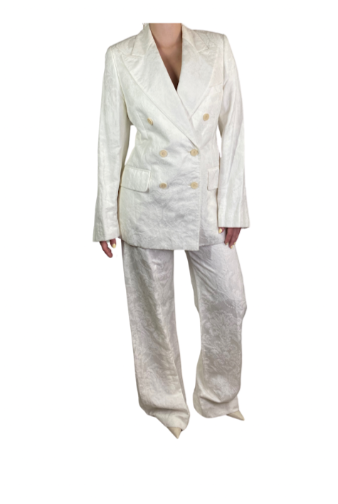 Stella McCartney White Pantsuit With Paisly Design