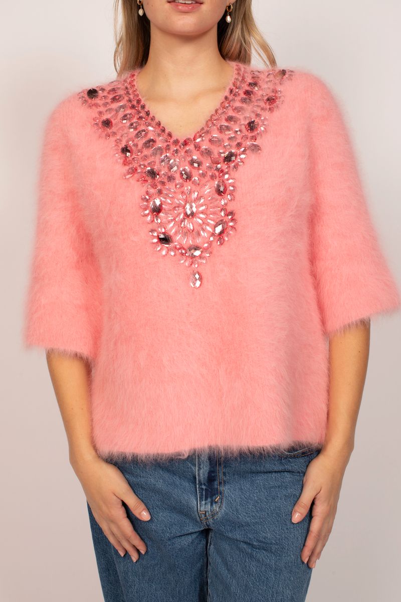 Miu Miu Pink Fur Sweater