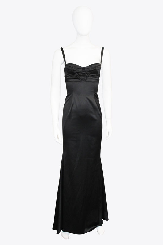 Roberto Cavalli Black Bustier Gown