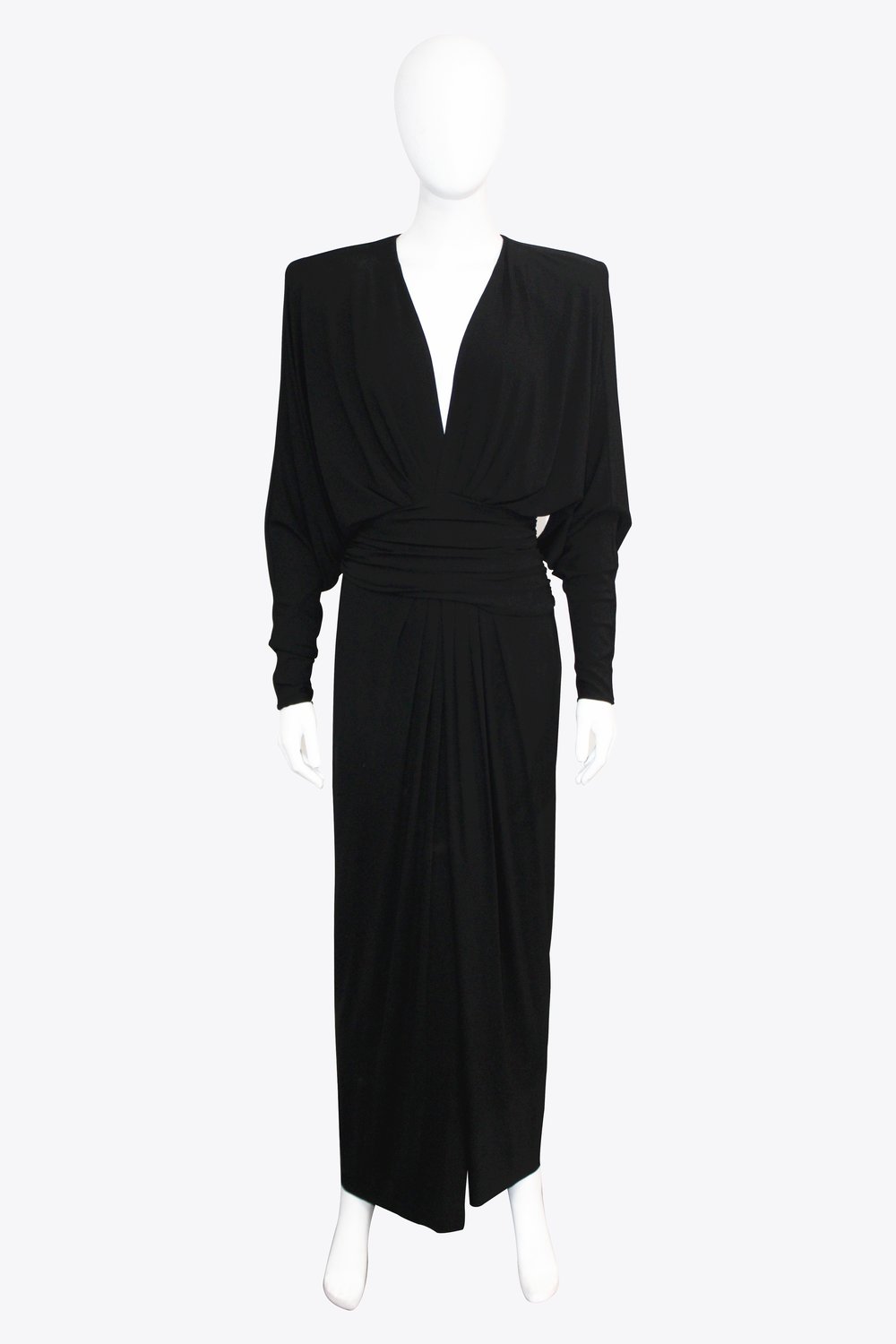 Alexandre Vauthier Black Long Sleeve Maxi Dress