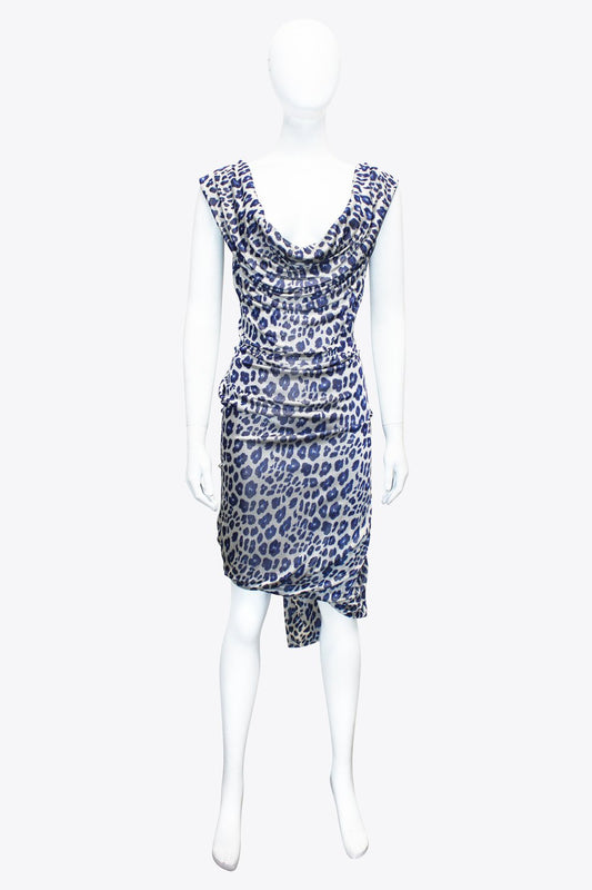 Vivienne Westwood Blue Cheetah Corset Dress