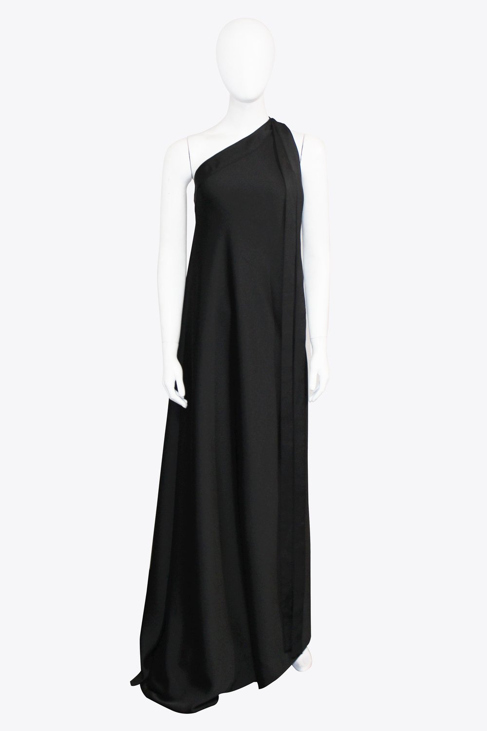 Cult Gaia Black One Shoulder Gown