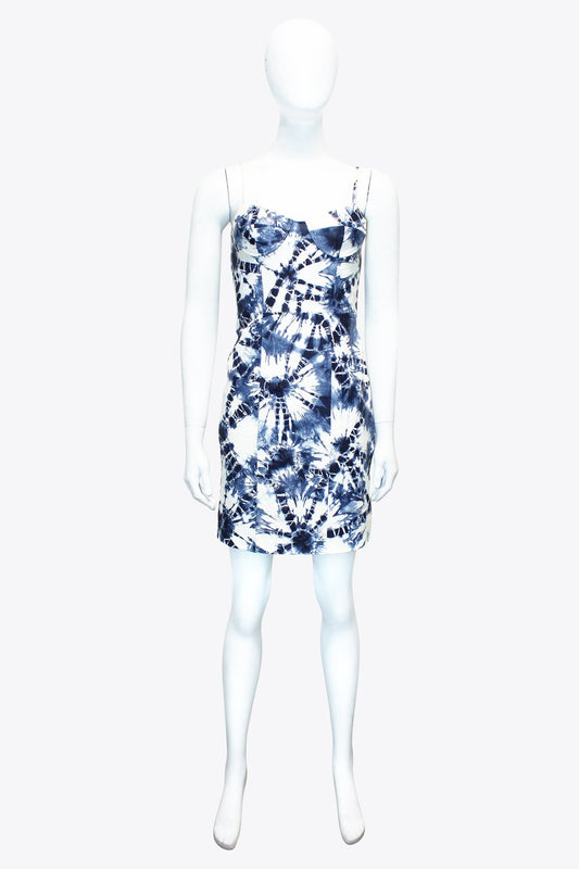 Alexander Wang Blue Tie-Dye Mini Dress