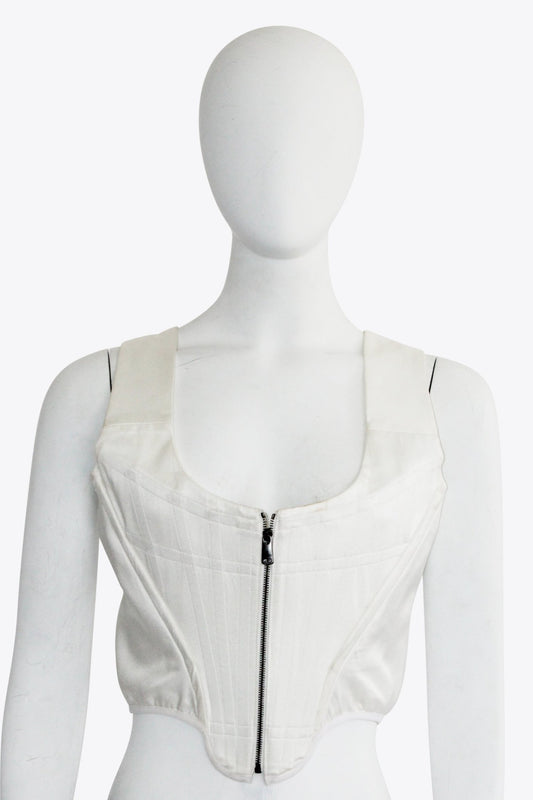 Vivienne Westwood White Zip Up Corset