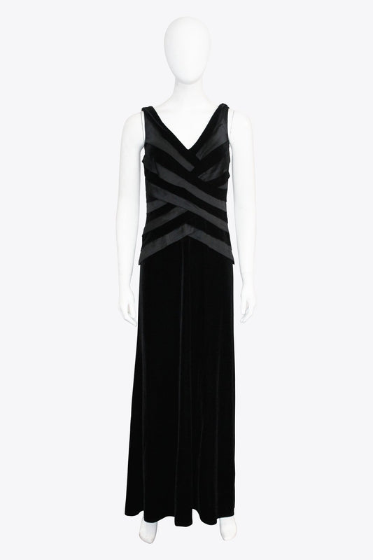 Tadashi Shoji Black Velvet Gown