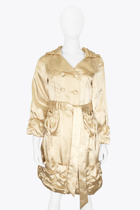 Miu Miu Cream Satin Dress/ Coat