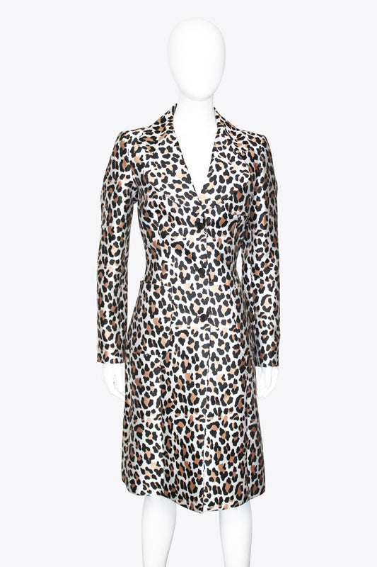 Michael Kord Leopard Midi Coat