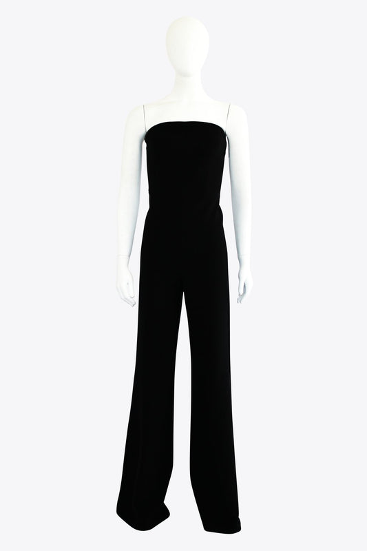 Safiyaa Black Strapless Jumpsuit