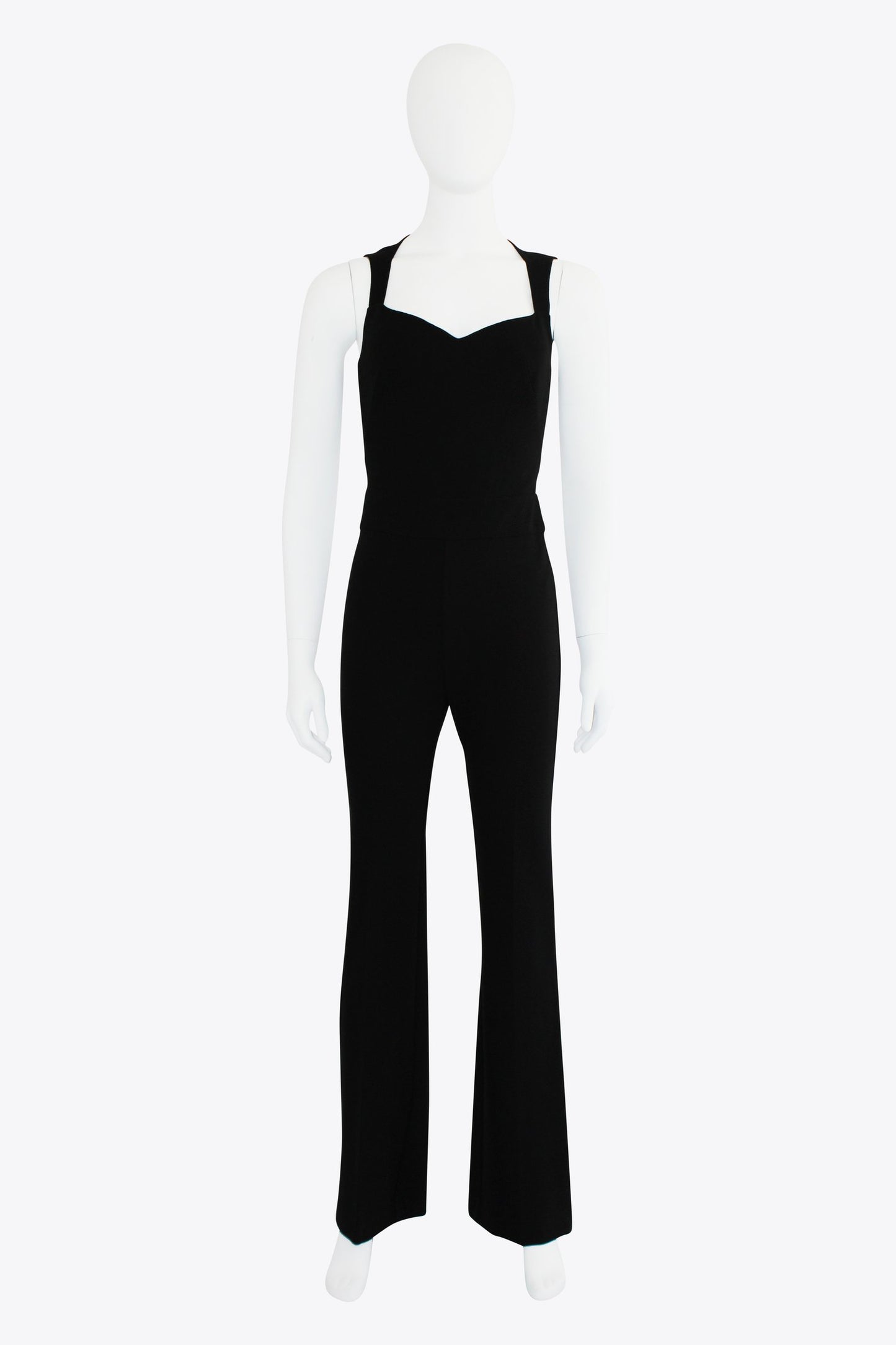 L'Agence Black Sleeveless Sweetheart Jumpsuit