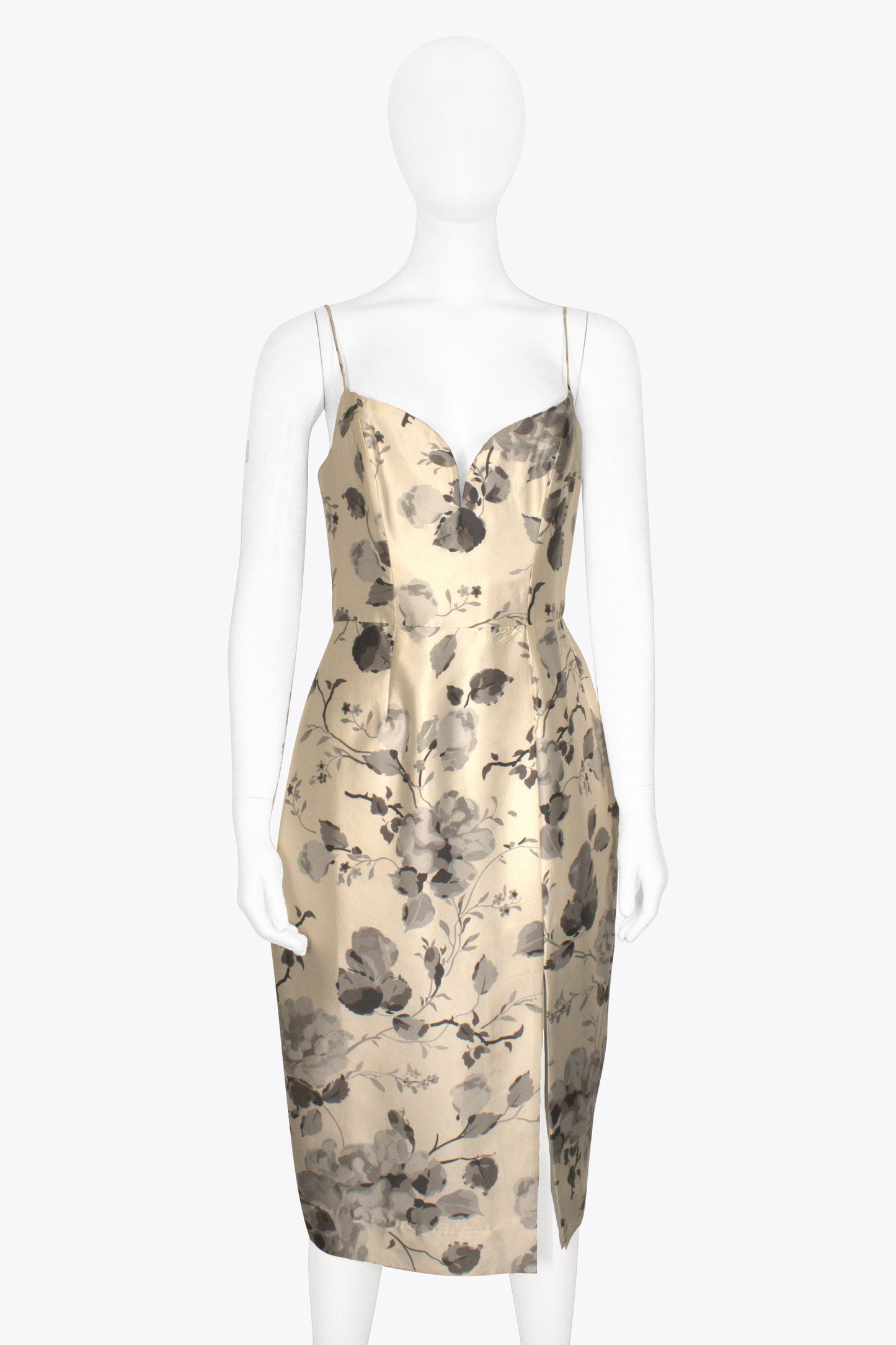 Zimmerman White with Blue Floral Midi Dress