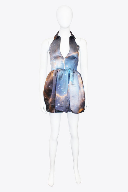 Christopher Kane Blue Galaxy Print Mini Dress