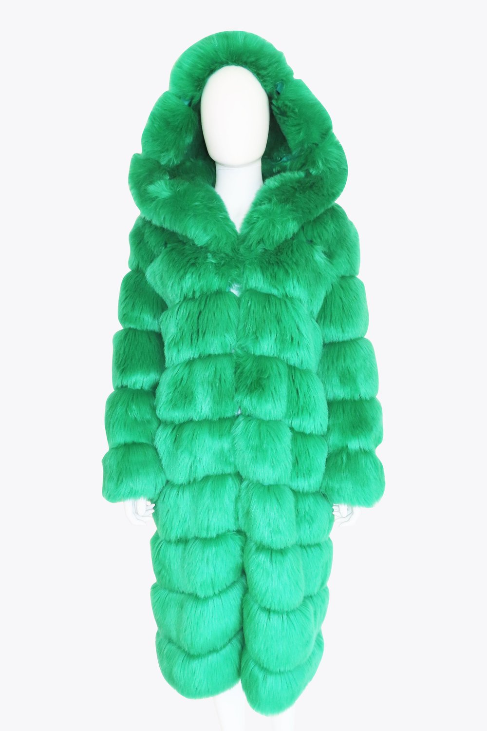 Green Full Length Fur Coat