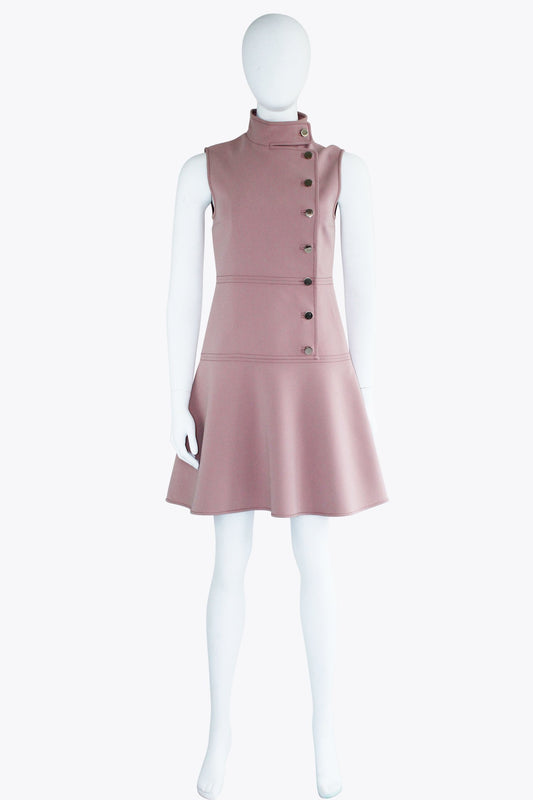 Christian Dior Pink Mock Neck Mini Dress