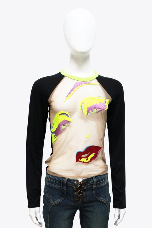 Thierry Mugler Mesh Face Long Sleeve