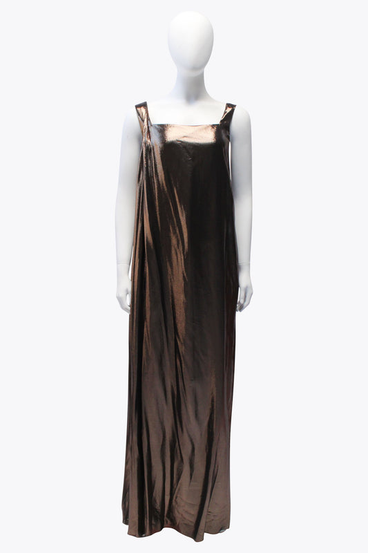 Alberta Ferretti Brown Shimmer Gown