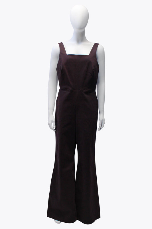 Rosie Assoulin Purple Square Neck Jumpsuit