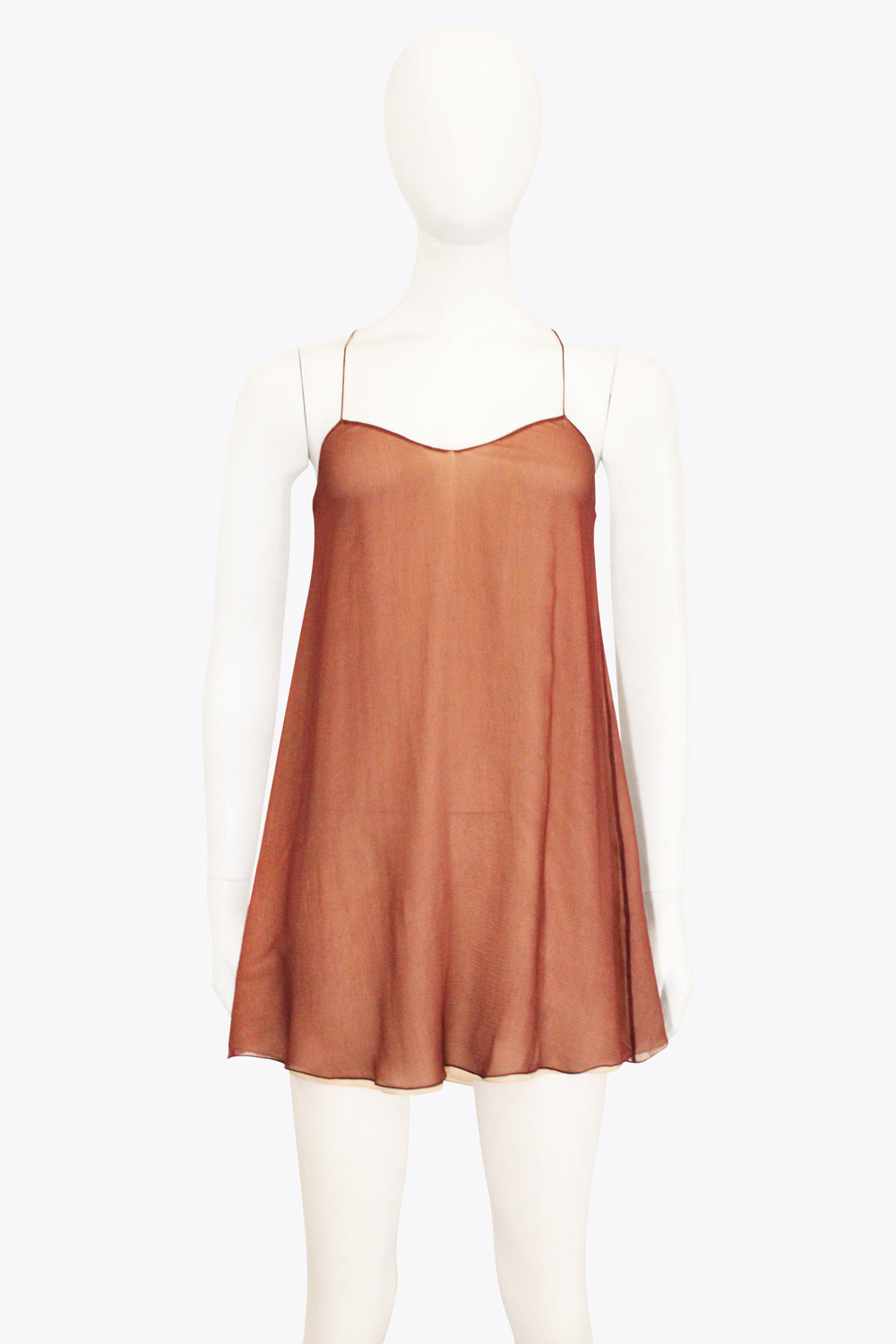 Chloe Beige Mini Slip Tank Dress