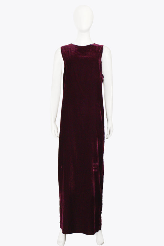 Raf Simons Purple Velvet Maxi Dress