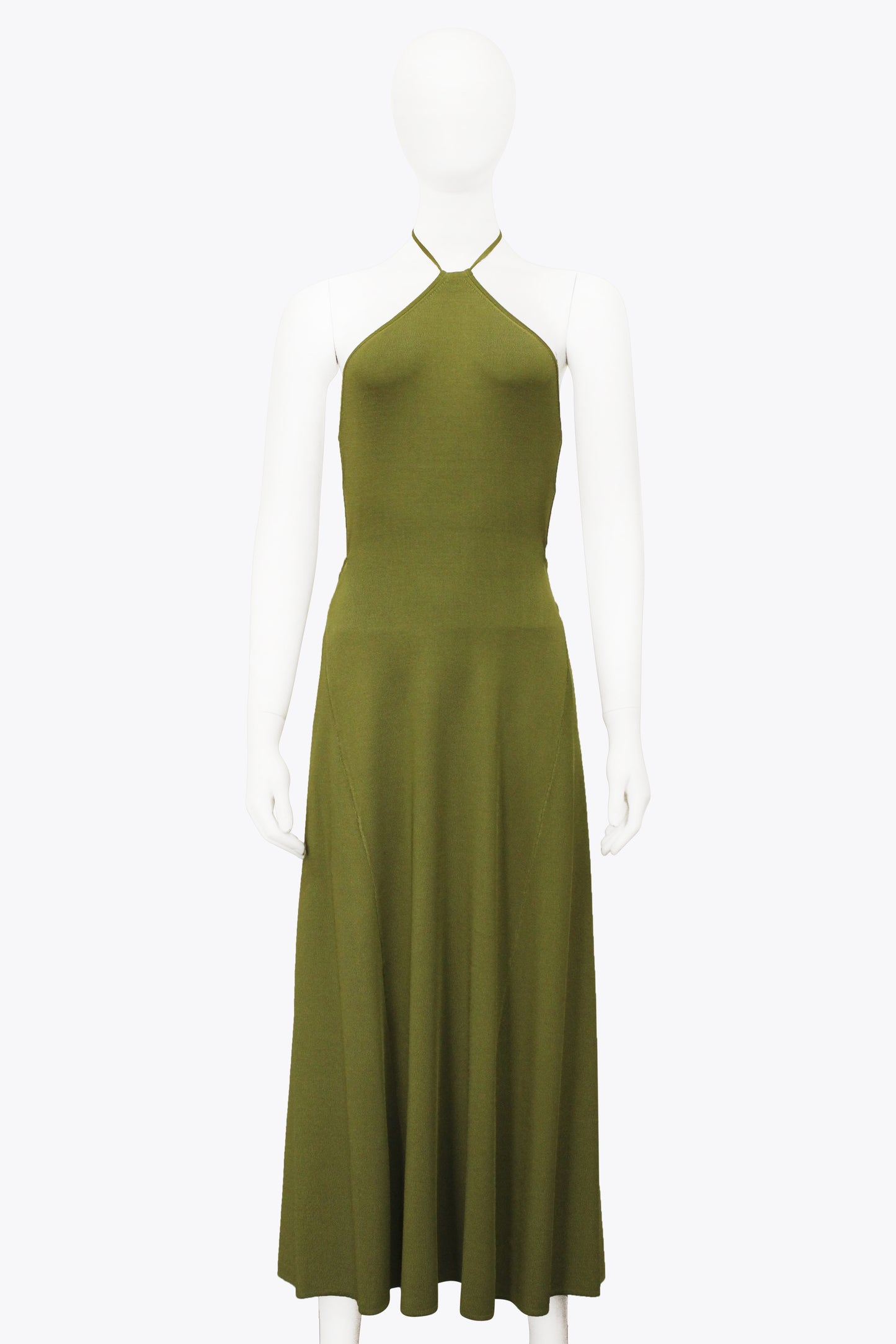 Cult Gaia Green Halter Maxi Dress