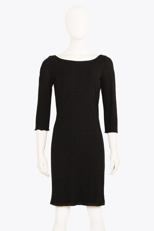 Jean Paul Gaultier Black Longsleeve Dress w/ Cutout Back