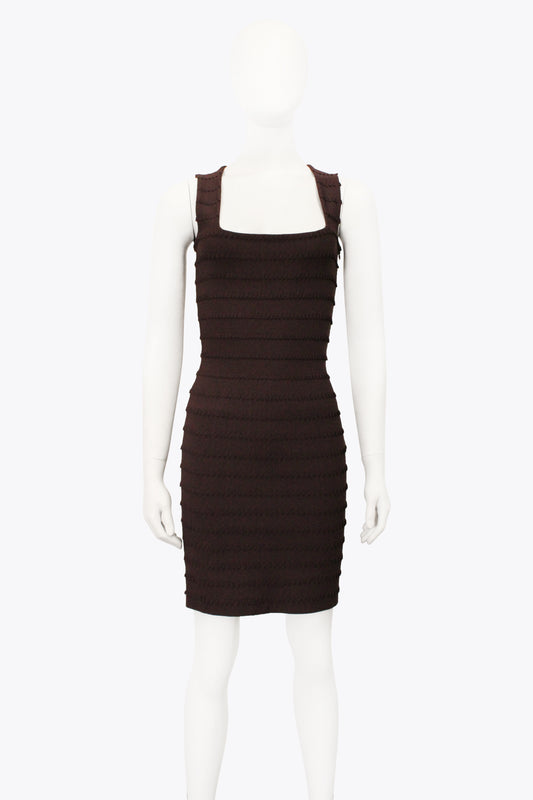 Alaia Purple Textured Dress