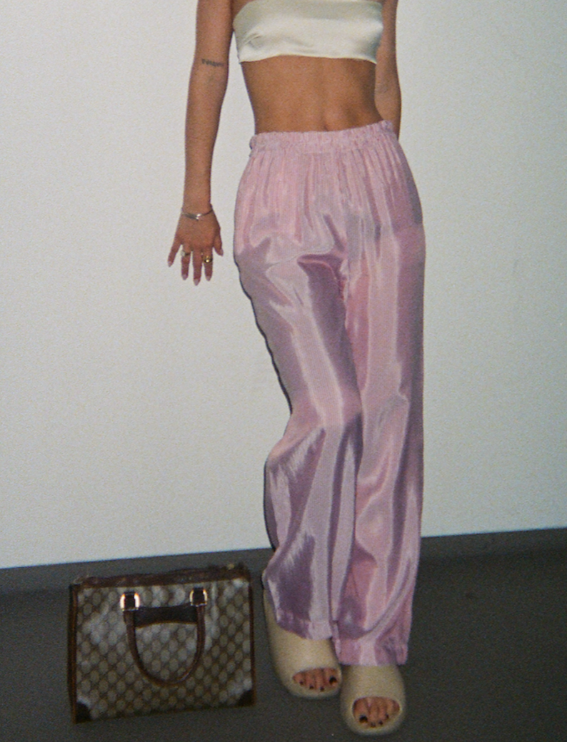 Dries Van Noten Purple Striped PJ Pants