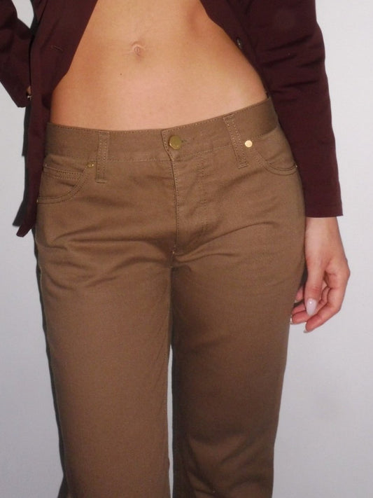 Gucci x Tom Ford Brown Pants With Pocket Logos