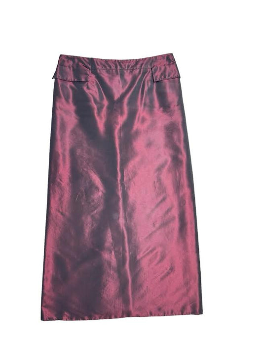 Alexander McQueen Purple Iridescent Midi Skirt