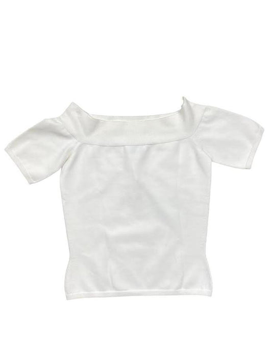 Alexnader McQueen White Off-Shoulder Baby T-Shirt