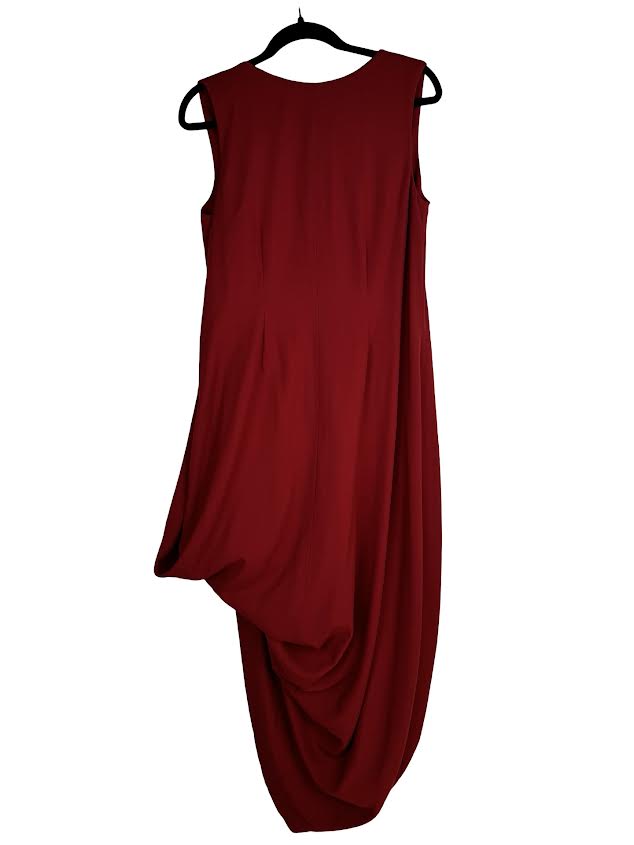 Maison Margiela Red Draped Maxi Dress