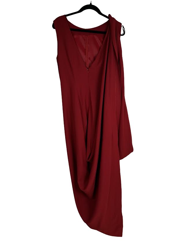 Maison Margiela Red Draped Maxi Dress