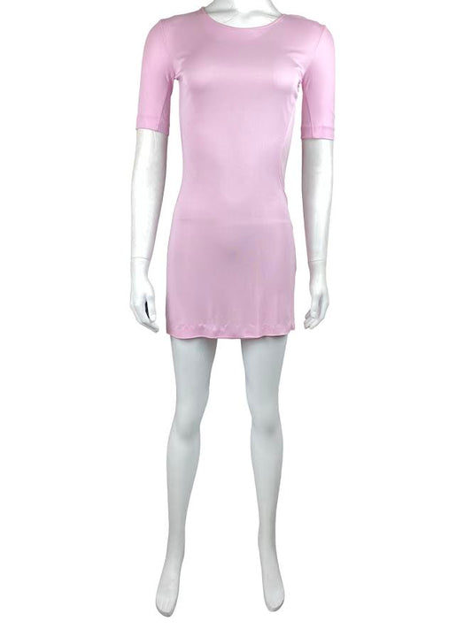 Calvin Klein Pink 3/4 Sleeve Mini Slip Dress