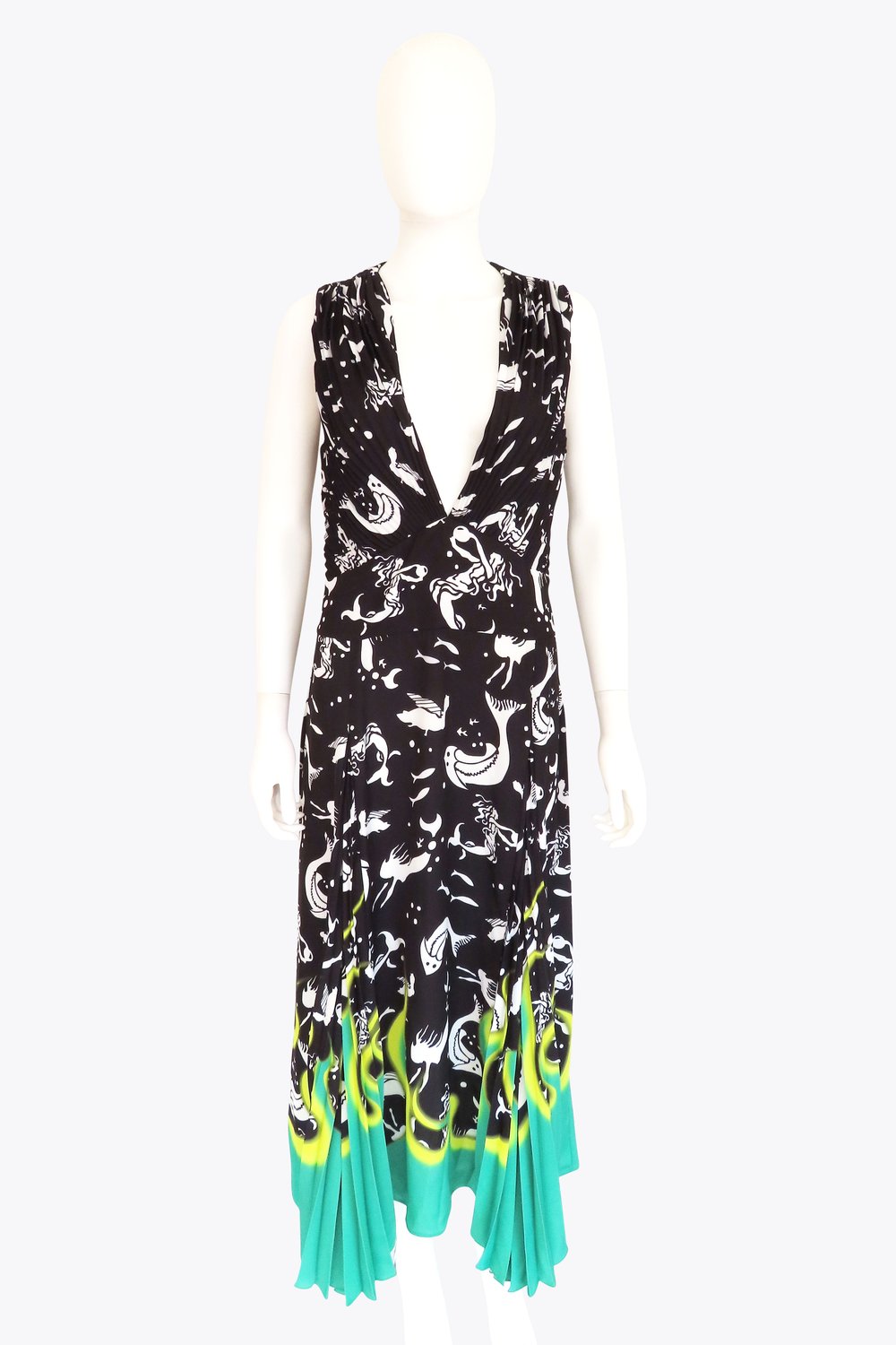 Prada Black Mermaid Flame Dress