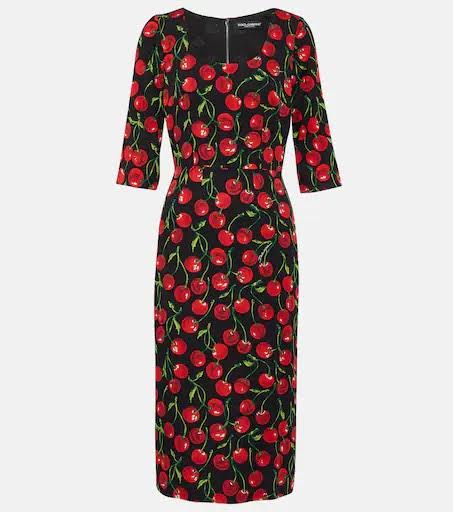 Dolce & Gabbana Cherry Midi Dress