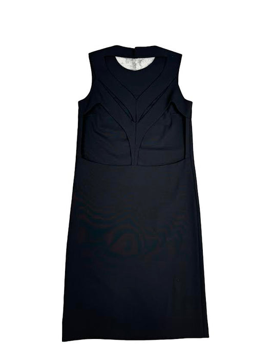 Maison Margiela Black Sleeveless Dress With Chest Design