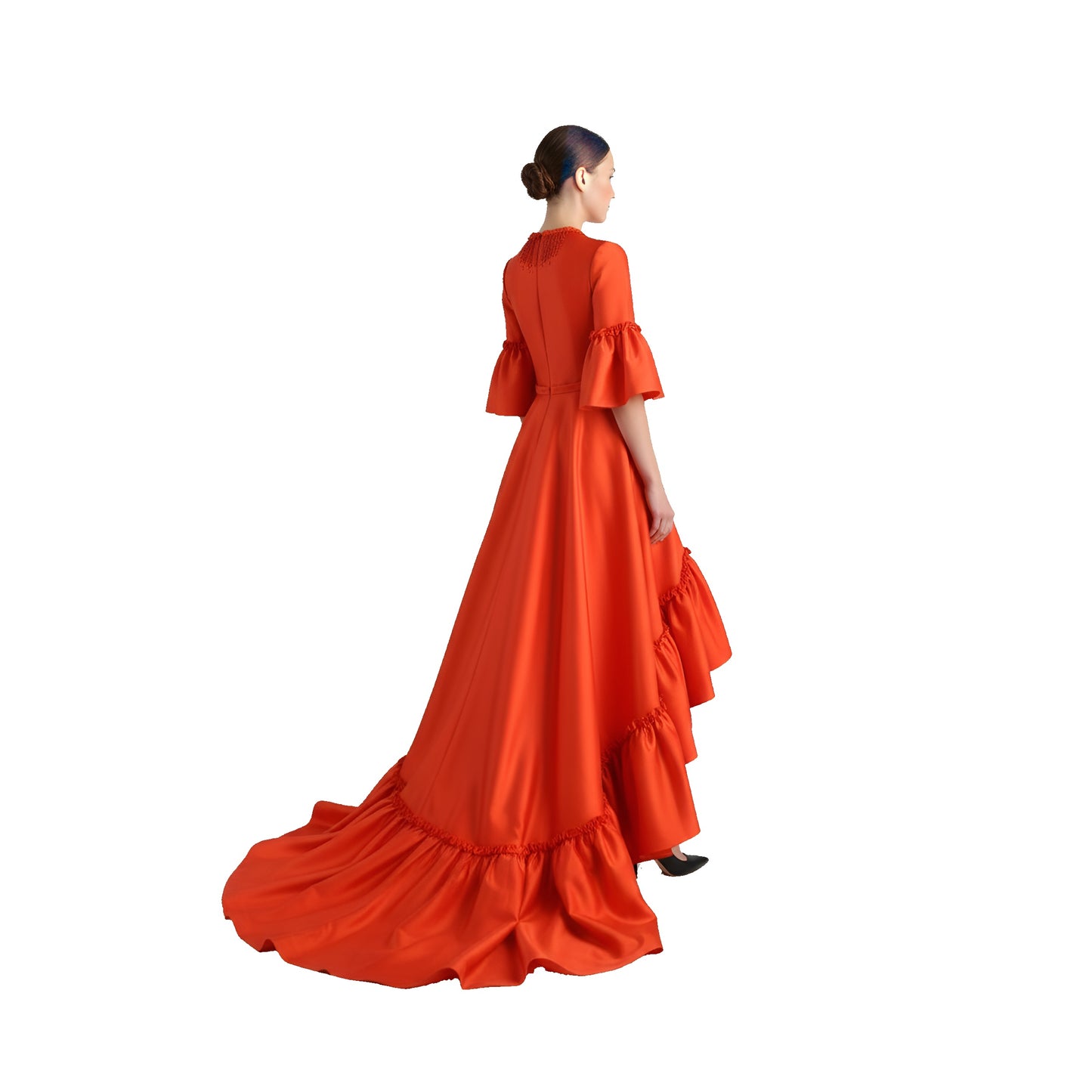 viktor & rolf beaded high-low gown