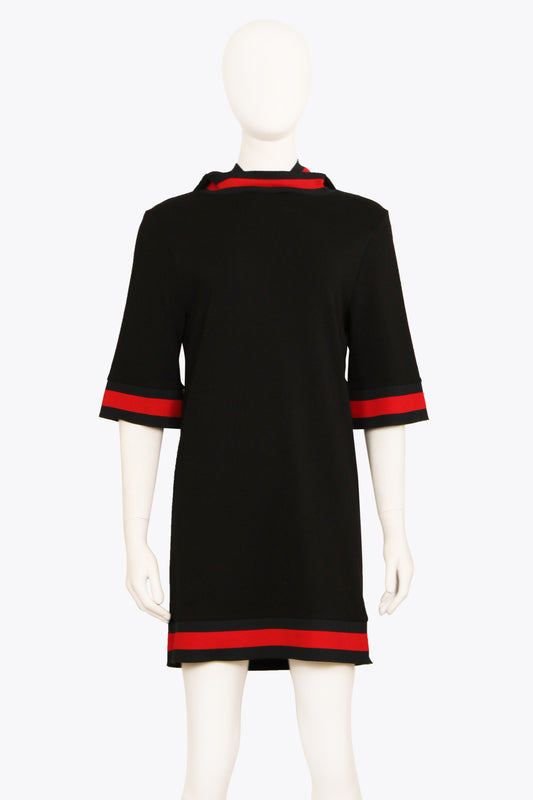 Gucci Black Dress With Red Stripe & Hood