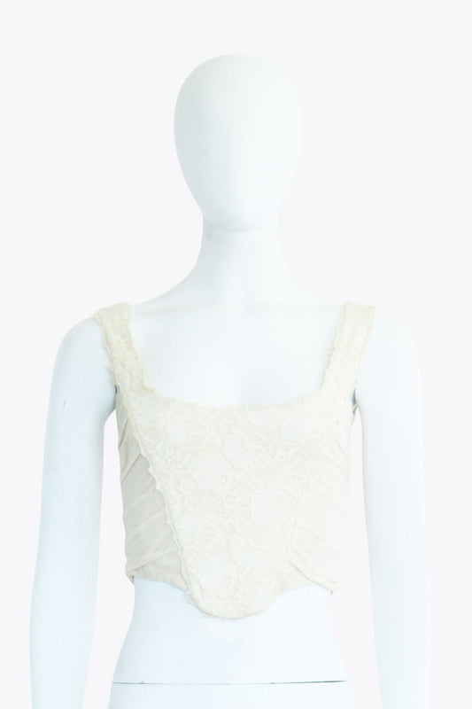 Dolce & Gabbana Cream Lace Corset