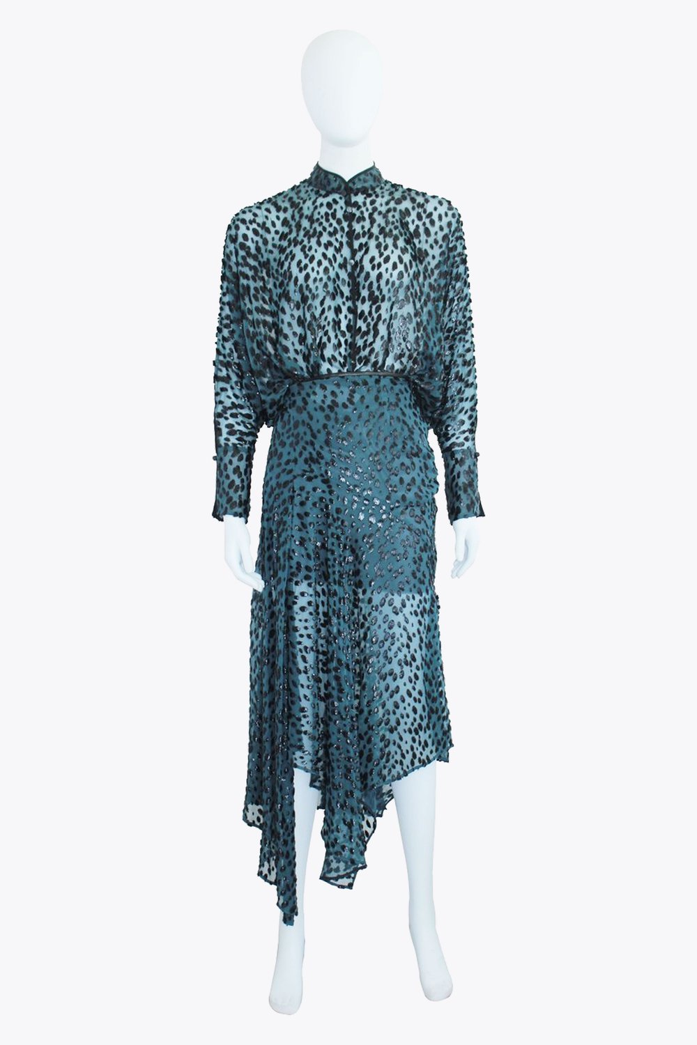 Petar Petrov Blue & Black Matching Skirt Set