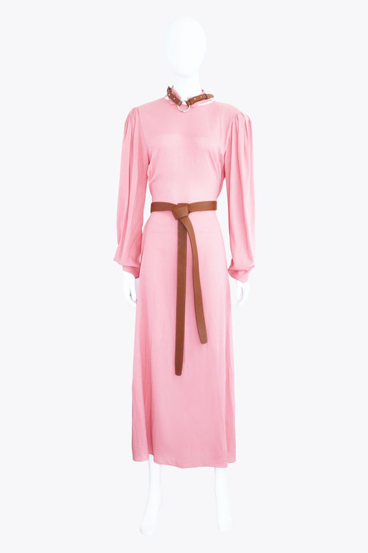 Stella McCartney Pink Dress with Brown Belt