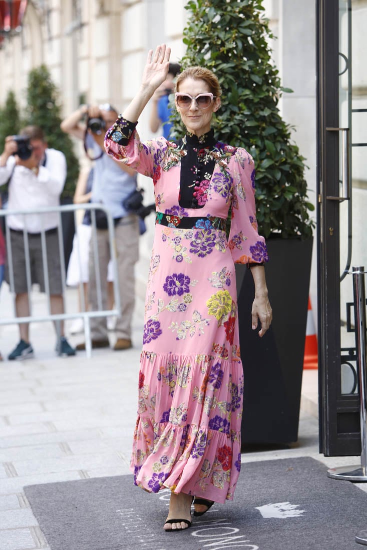gucci pink floral maxi dress
