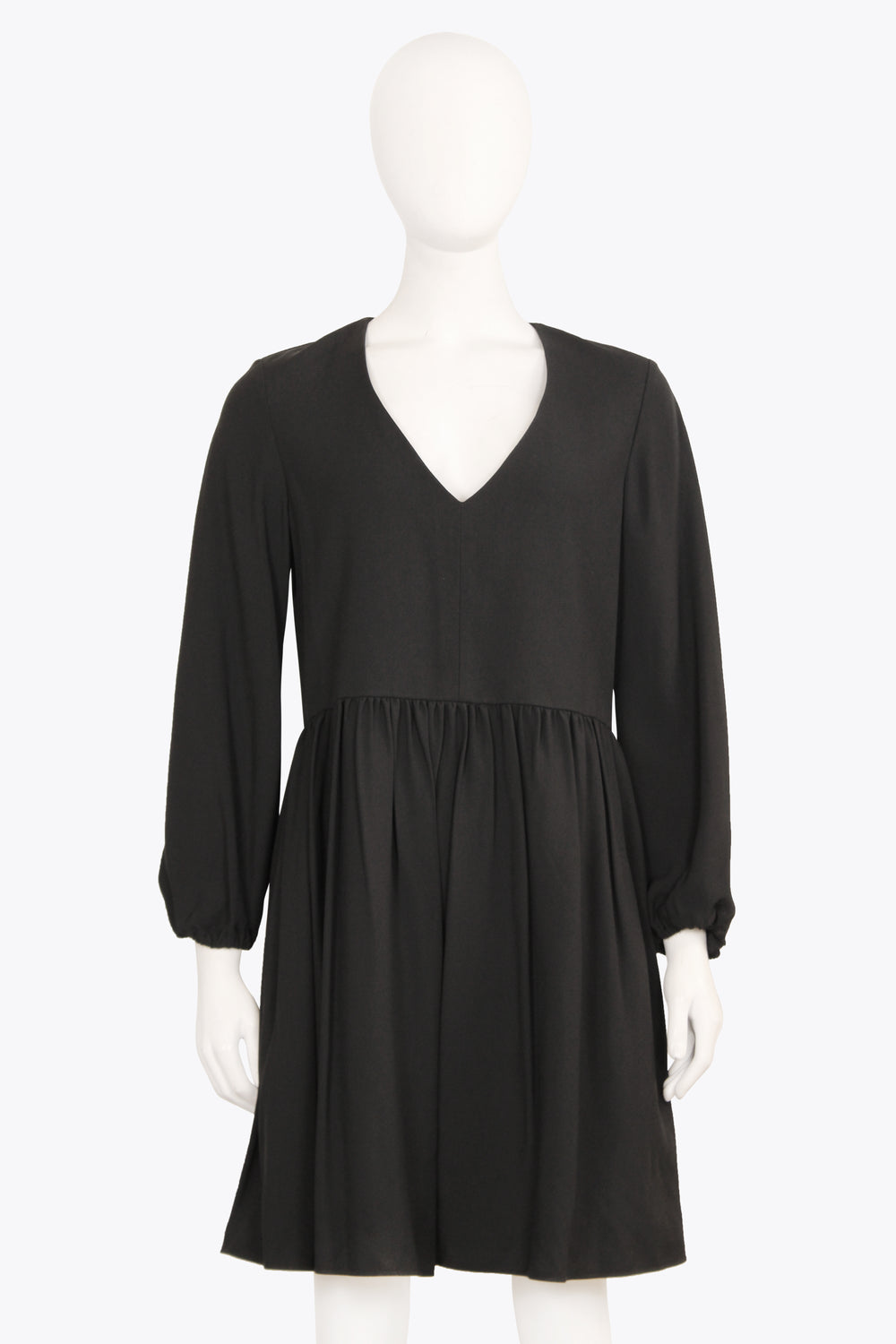 Chloe Longsleeve V-Neck Babydoll Dress