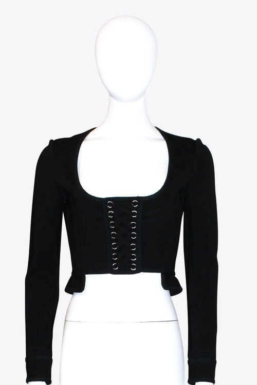 Givenchy Black Long Sleeve Corset