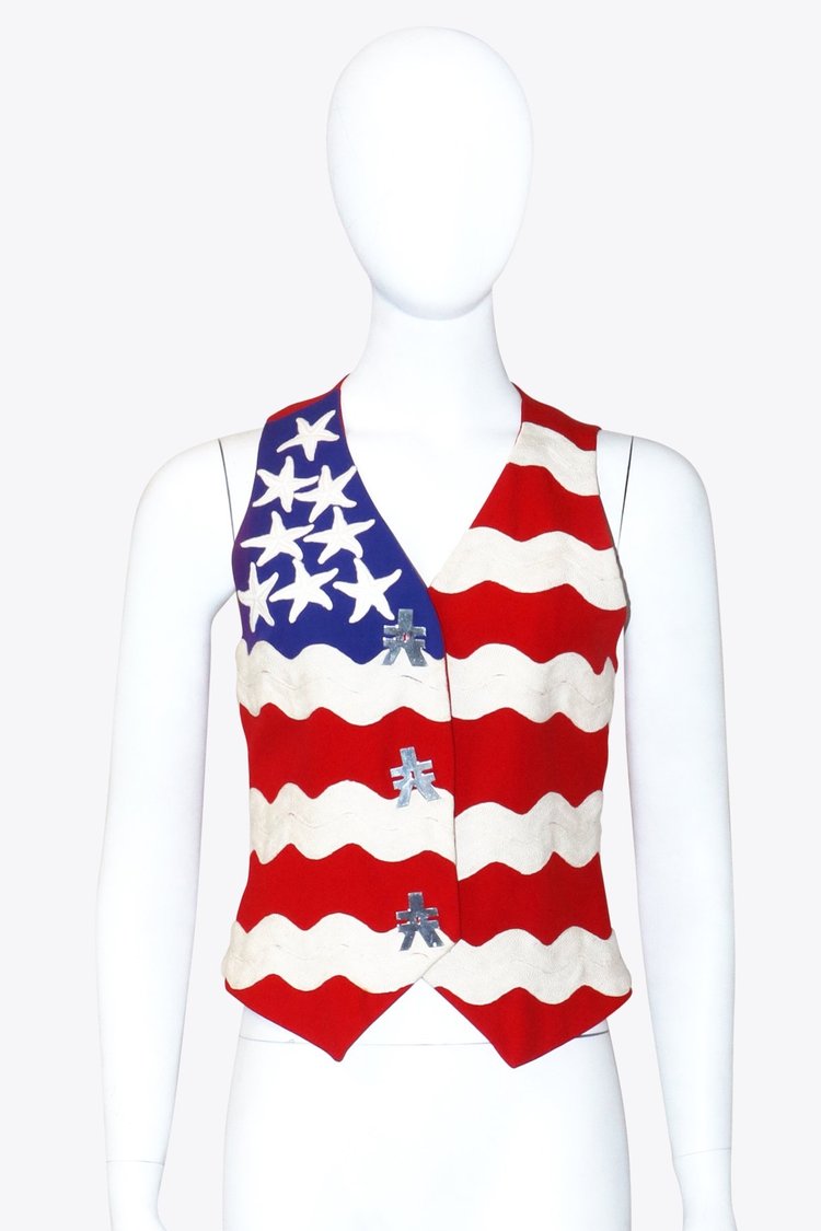 Moschino Cheap and Chic American Flag Vest