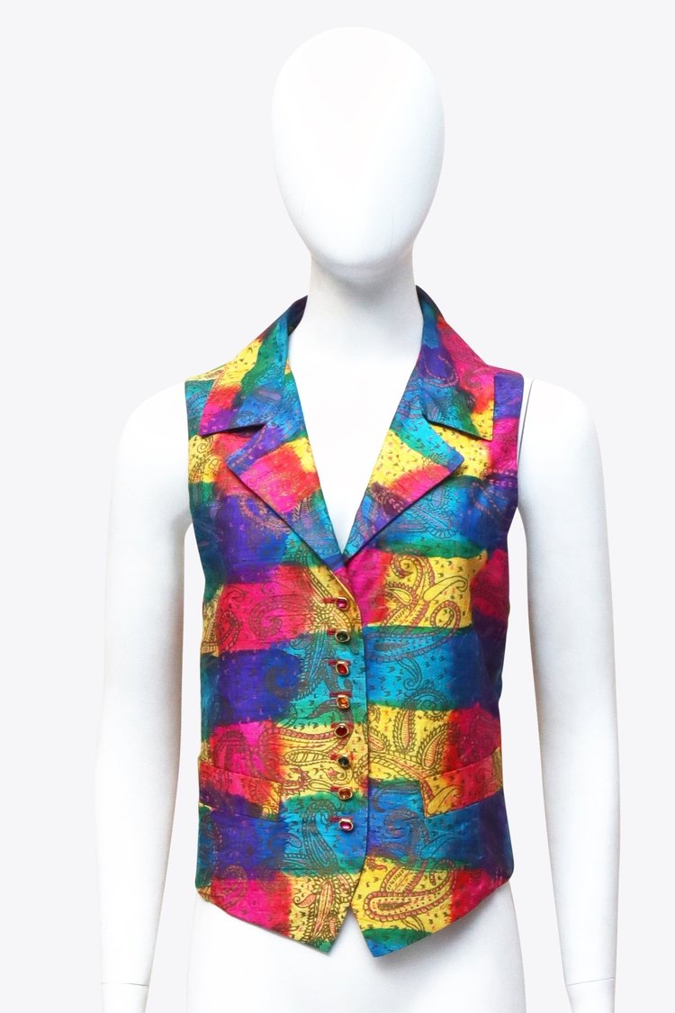 Todd Oldham Multicolor Silk Vest