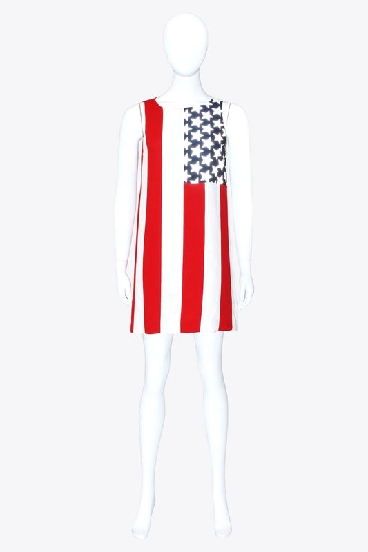 Moschino Red American Flag Dress