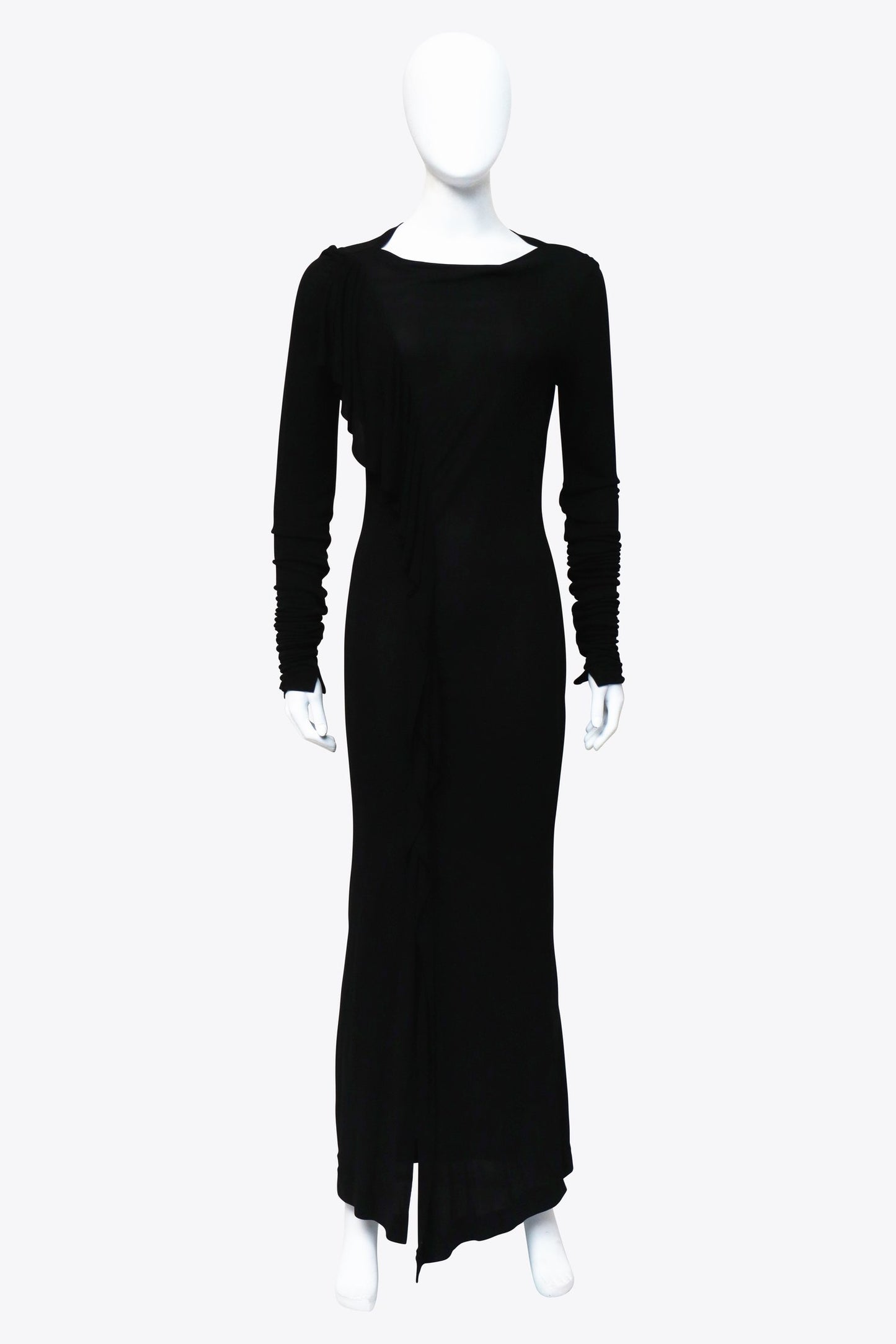 GianFranco Ferre Black Longsleeve Gown